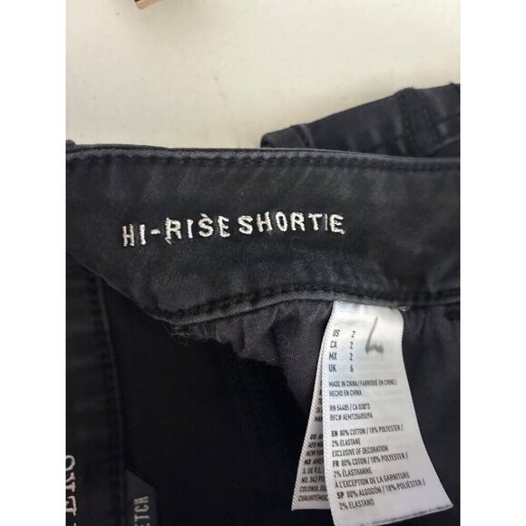 American Eagle Shorts Womens Black Denim High-Rise Shorts Size 2 - Picture 9 of 11